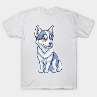 Pastel Siberian Cute Husky Dog T-Shirt